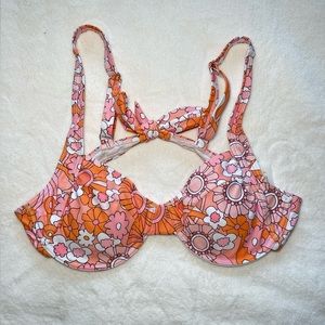 SHEIN floral bathing suit top